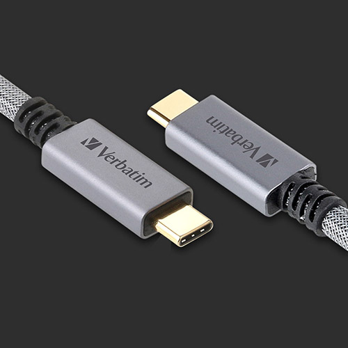 버바팀 100W 메탈릭 USB 3.2타입 C to C 고속 충전 케이블